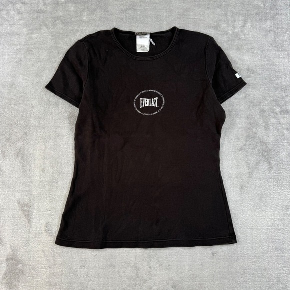 Everlast Tops - Everlast Shirt Womens Medium Black Vintage Y2K Ribbed Slim Fit Boxing Babby Tee